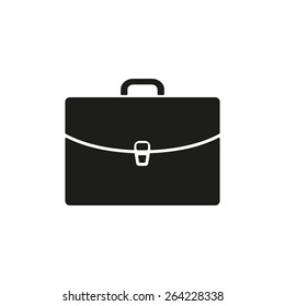 The briefcase icon. Portfolio symbol. Flat Vector illustration