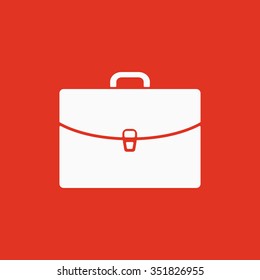 The briefcase icon. Portfolio symbol. Flat Vector illustration