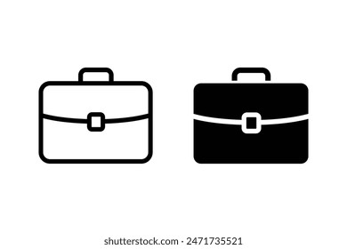 Briefcase icon. Portfolio vector icon flat and line style. Case symbol