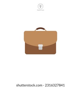 Briefcase icon. A professional and sleek vector illustration of a briefcase, representing business, professionalism, and organization.
