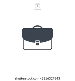 Briefcase icon. A professional and sleek vector illustration of a briefcase, representing business, professionalism, and organization.