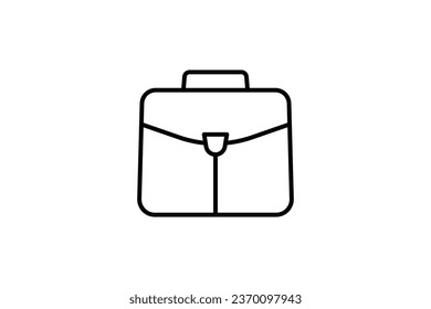 Briefcase Icon. Icon related to Business. Suitable for web site design, app, UI, user interfaces. Line icon style. Simple vector design editable