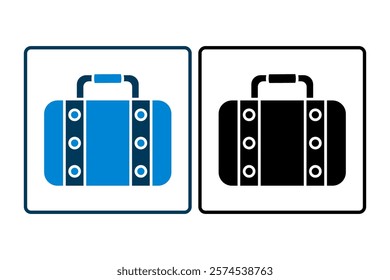 Briefcase icon. icon related to Office. suitable for web site, app, user interfaces, printable etc. solid icon style. simple vector design editable