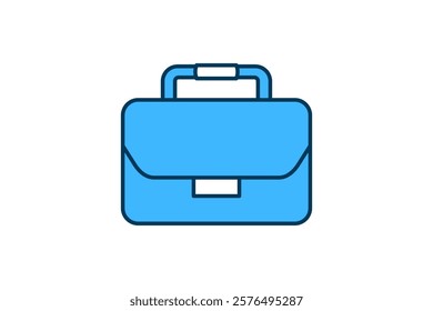 Briefcase icon. icon related to Star Up. suitable for web site, app, user interfaces, printable etc. flat line icon style. simple vector design editable