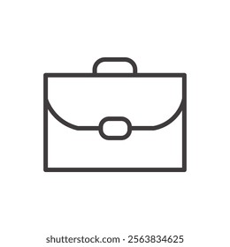 Briefcase Icon Representing Business and Work in Black and White