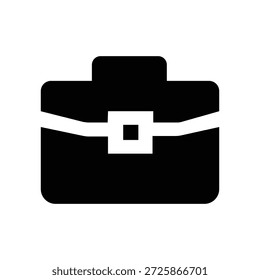 Icono de maletín que representa el profesionalismo del trabajo empresarial y las actividades corporativas