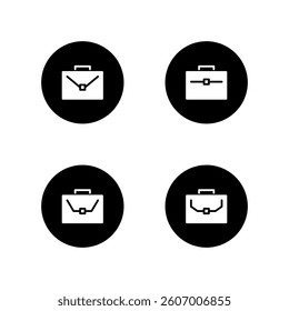 Briefcase icon set. Bag icon. Portfolio icon set.
