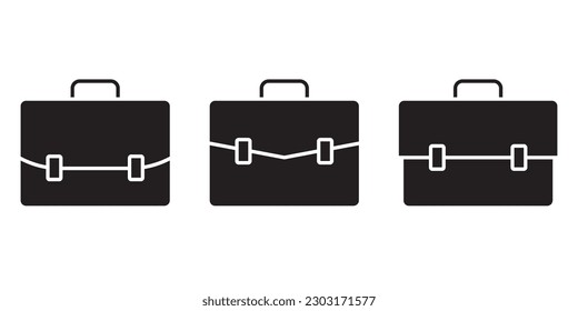Conjunto de iconos de maletín. Elementos empresariales