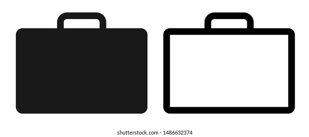 Briefcase Icon Set, Flat Illustration Of Briefcase – Vector