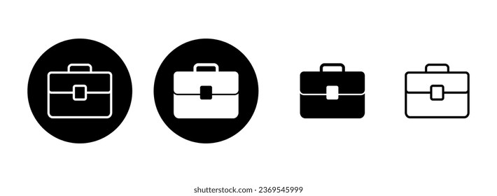 Briefcase icon set illustration. suitcase sign and symbol. luggage symbol.