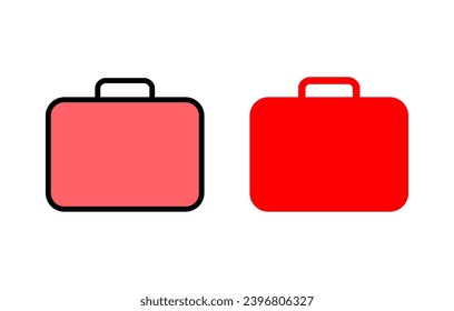 Briefcase icon set illustration. suitcase sign and symbol. luggage symbol.
