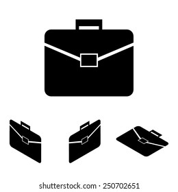 briefcase icon  set. Isometric effect