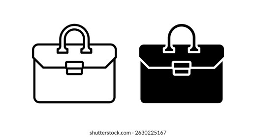 Briefcase icon set. for mobile concept and web design on white background