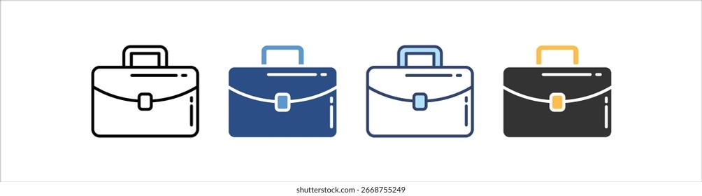 Conjunto de iconos de maletín Colección de estilo múltiple
