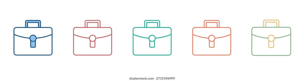 Conjunto de iconos de maletín Colección de estilo múltiple