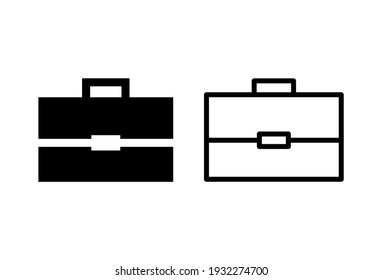 Conjunto de iconos de maletín. icono de maleta. símbolo del equipaje.
