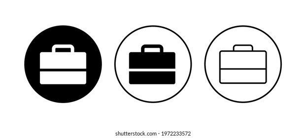 Briefcase icon set. suitcase icon. luggage symbol.