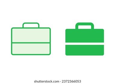 Briefcase icon set. suitcase icon. luggage symbol.