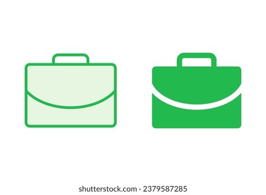 Conjunto de iconos de maletín. icono de maleta. símbolo del equipaje.