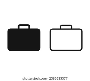 Briefcase icon set. Suitcase icon. Luggage symbol. Vector illustration