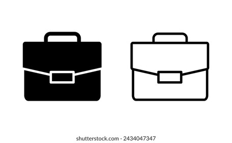 Aktenkoffer-Symbol-Set. Koffer-Symbol. Gepäcksymbol.