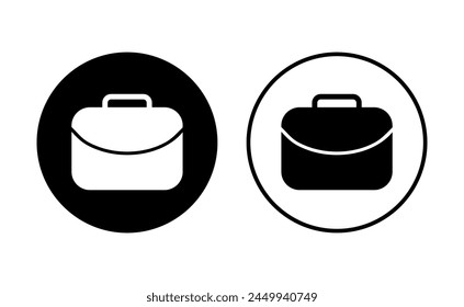 Briefcase icon set. suitcase icon. luggage symbol.