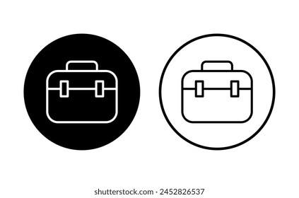 Briefcase icon set. suitcase icon. luggage symbol.
