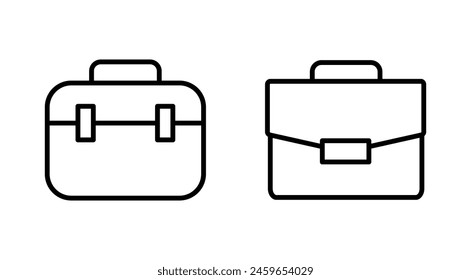 Briefcase icon set. suitcase icon. luggage symbol.