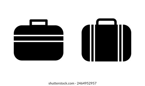 Conjunto de iconos de maleta. icono de maleta. símbolo de maleta.
