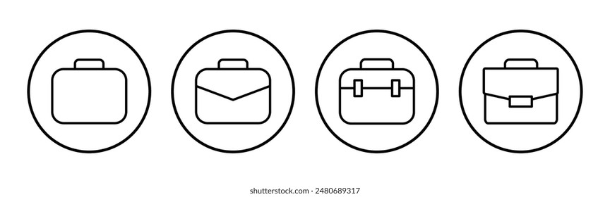 Conjunto de iconos de maleta. icono de maleta. símbolo de maleta.