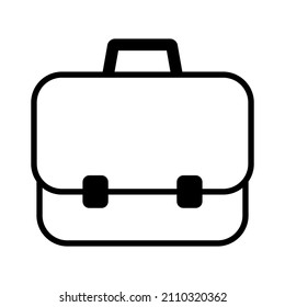 Conjunto de iconos de maletín. Maleta, símbolo de portafolio. Icono de maletín de negocios diseñado en estilo relleno, contorno, línea y trazo. Ilustración vectorial aislada en fondo blanco.