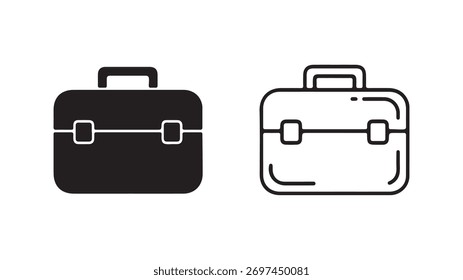 Briefcase icon set with transparent background