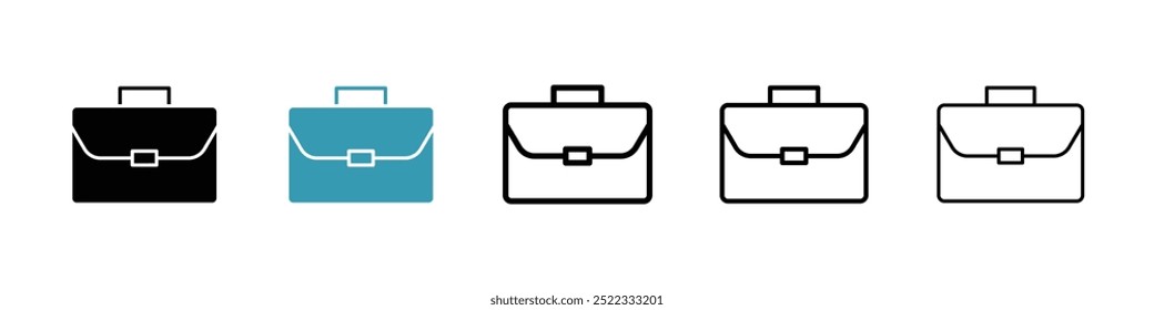 Aktenkoffer-Symbolsatz. Vektorgrafik für Apps und Webdesigns