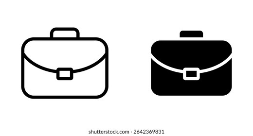 Briefcase icon set. Vector illustration.