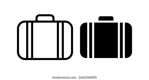 Briefcase icon set. Vector illustration.