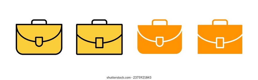 Briefcase icon set for web and mobile app. suitcase sign and symbol. luggage symbol.