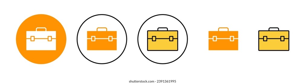 Briefcase icon set for web and mobile app. suitcase sign and symbol. luggage symbol.