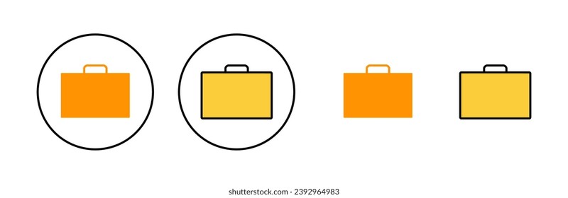 Briefcase icon set for web and mobile app. suitcase sign and symbol. luggage symbol.