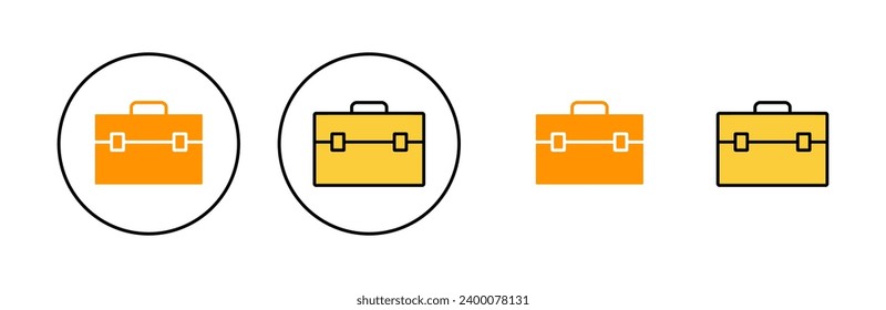 Briefcase icon set for web and mobile app. suitcase sign and symbol. luggage symbol.