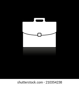 briefcase icon with shadow