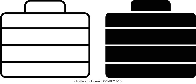 Briefkasten-Symbol, einfache, trendige, flache Linie und solide einzelne Vektorgrafik auf weißem Hintergrund. Für Apps, Logo, Websites, Symbol, UI, UX, Grafik und Web-Design. EPS10.