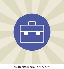 briefcase icon. sign design. background