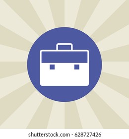 briefcase icon. sign design. background