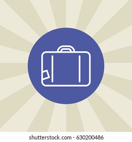 briefcase icon. sign design. background