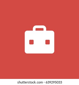 briefcase icon. sign design. red background