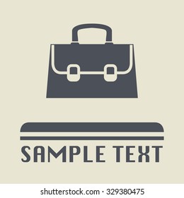 Briefcase icon or sign, vector illustration