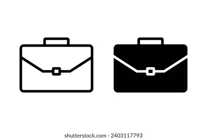 Icono de maletín, vector de señalización de maletín para el sitio web Aplicación para ordenador y móvil