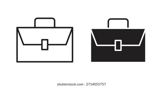 Diseños de Vector de silueta de icono de maletín. Trazos editables