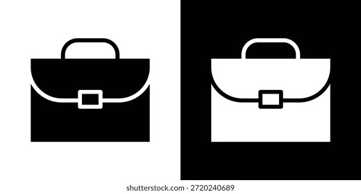 Ilustración vectorial de la silueta del icono del maletín estilo plano aislado