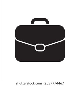 Briefcase icon silhouette vector on white background 